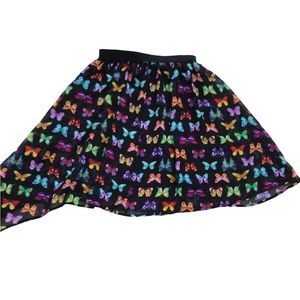 Disney Black Butterfly flouncy Mini Skirt Large